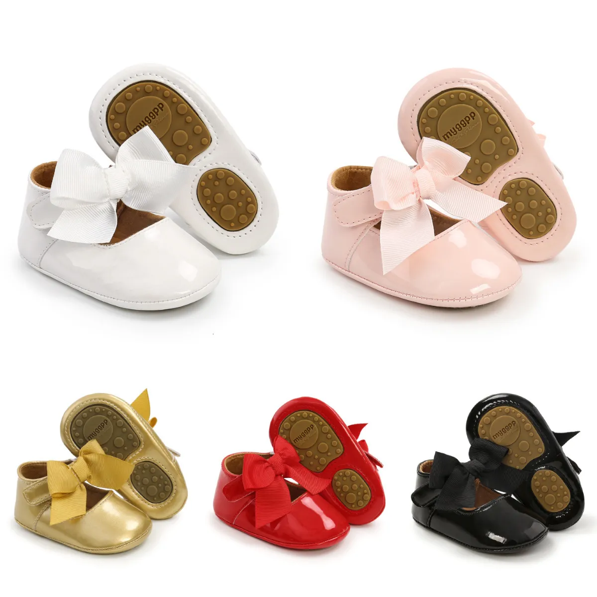 First Walkers Spring och Autumn Soft Sole Shoes Baby Princess Toddler Moccasins Girl 230317