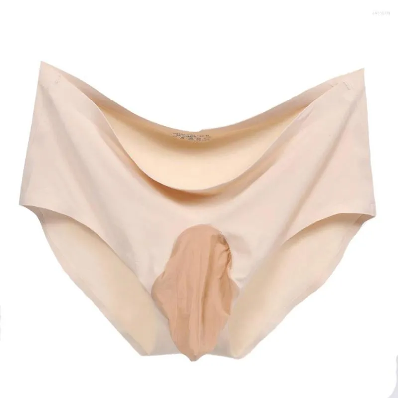Underpants Sexy Gay Clothing Mens Seamless Underwear Men Penis Pouch Cover Mesh Briefs Erotic Man Sissy Sleeve Sheath Panties