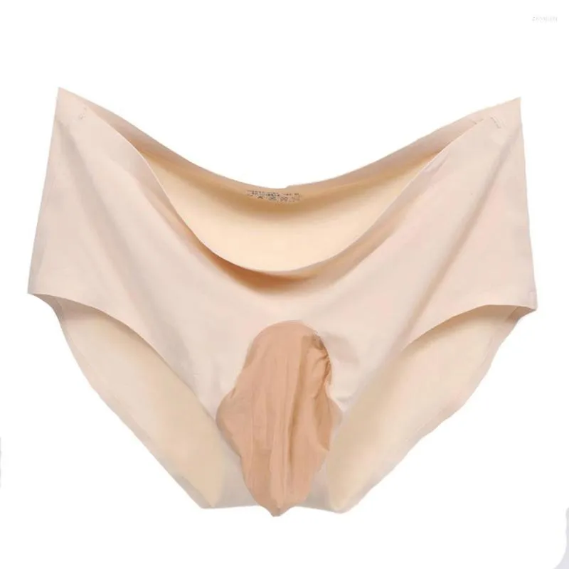 Slip Sexy Gay vêtements hommes sous-vêtements sans couture hommes pénis pochette couverture maille slips érotique homme Sissy manches gaine culotte