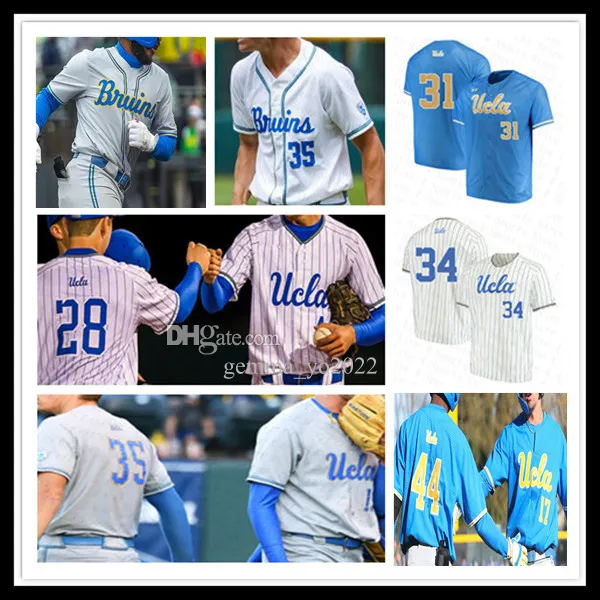 UCLA College Baseball Jersey Duce Gourso Kyle Karros JoJo Vaughs Jack Holma Cody Schrier Darius Perry Alozo Tredwell Yates Chase Utley Gerrit Cole