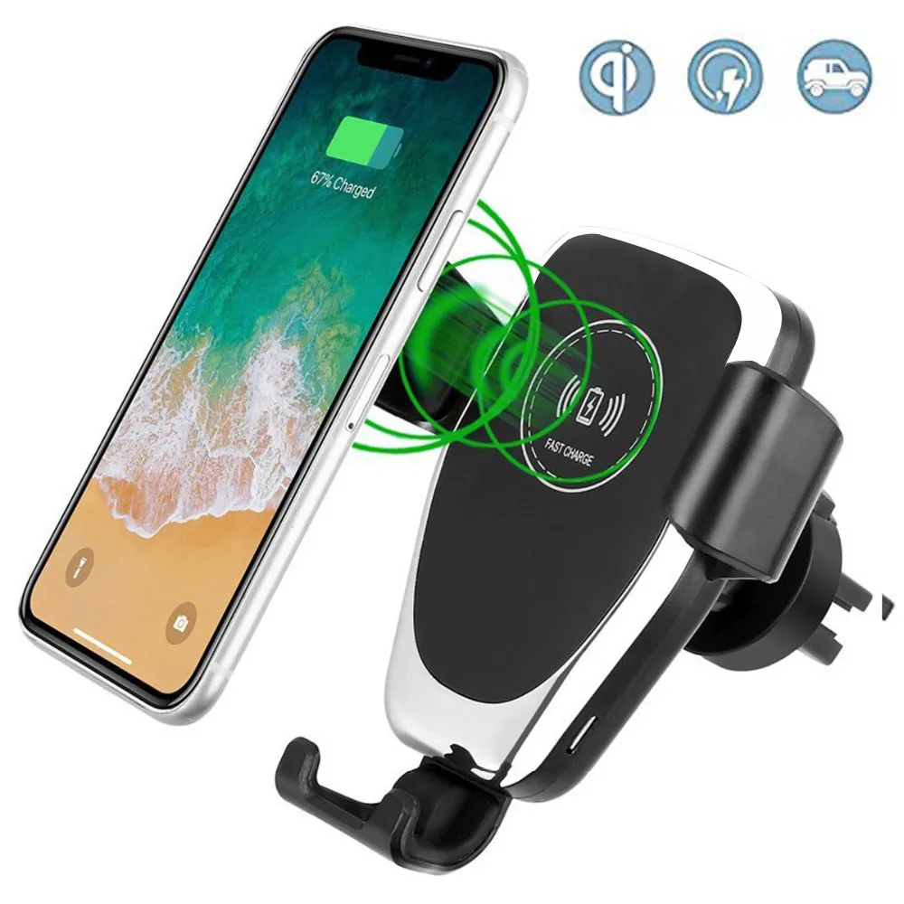 Bil Fast Wireless Charger Car Mount Air Vent 15W 10W Mobiltelefonhållare Laddar Stand för iPhone 14 13 12 11 Pro Max Xiaomi Samsung