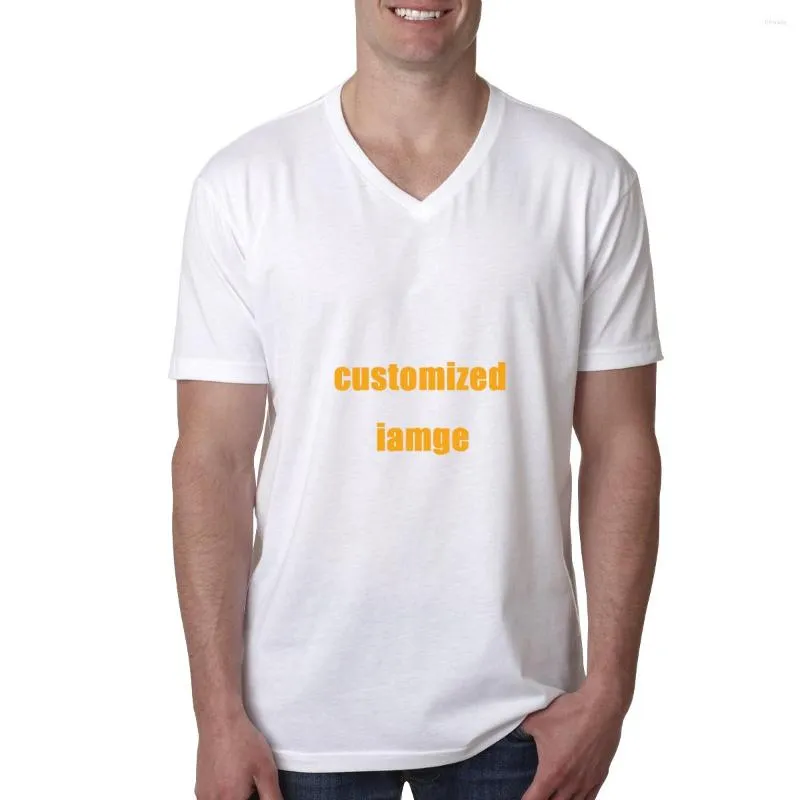 T-shirts pour hommes NOISYDESIGNS imprimés personnalisés été hommes décontracté col en v Simple coton T-shirt mince à manches courtes basique confortable hommes t-shirts