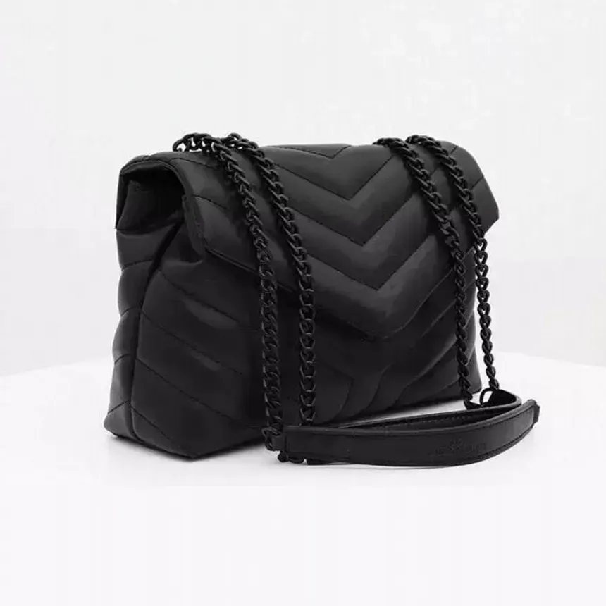 Borsa a tracolla di lusso Borsa a tracolla di marca a forma di Y in pelle di design da donna in metallo Catena di alta qualità a conchiglia messenger confezione regalo all'ingrosso HQY65479