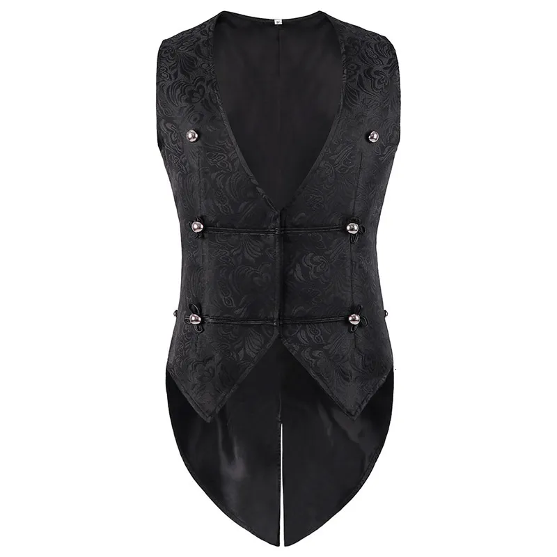 Gilet da uomo Goth Retro Medieval Women Senza maniche con scollo a V Pullover Tinta unita Progettato in stile gotico da uomo per la primavera estate 230320