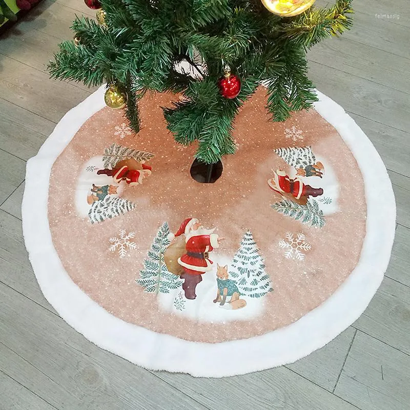 Decorações de Natal 2023 Amazon vende saias de árvores Decoração de Bottom Decorating 98cm Salia idosa de flaneta.
