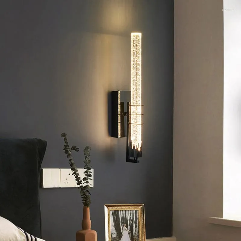 Lampy ścienne nowoczesne bąbelkowe kryształowe oświetlenie wewnętrzne do salonu sypialnia badanie tło tło światło światło
