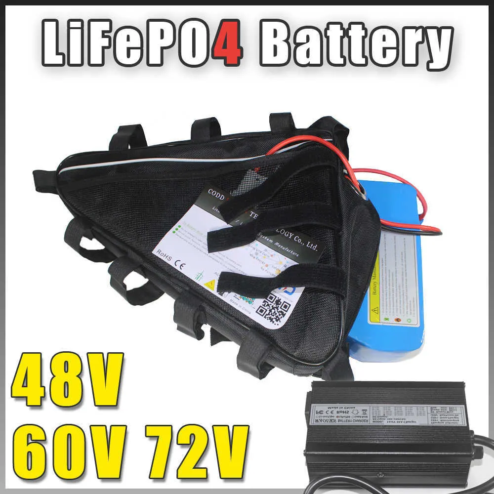 LifePo4 48V 60V 72 V 20AH Triangle Bag Pack
