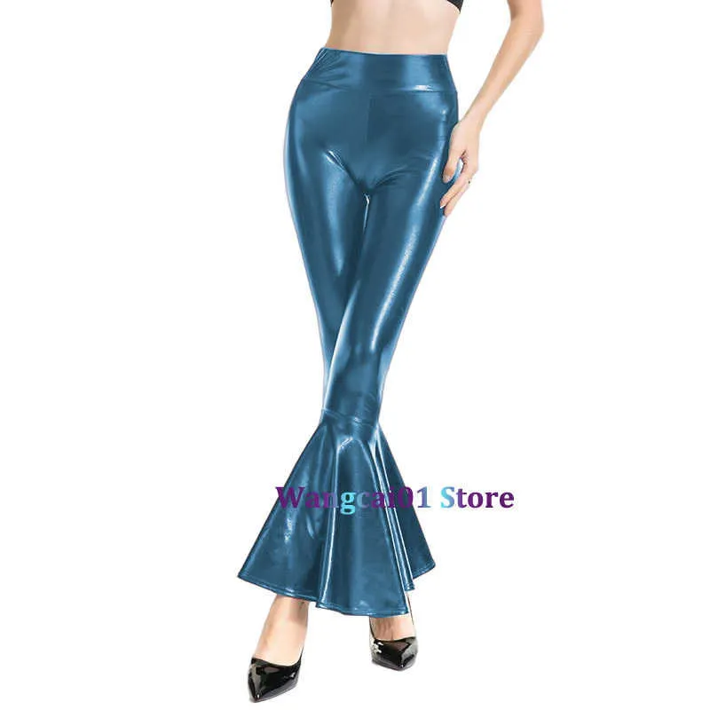 Shiny Metallic Skinny Flare Bell Bottom Pants for Women, Wet Look Mermaid  Stretchy High Waisted Leather Disco Pants : : Clothing, Shoes 