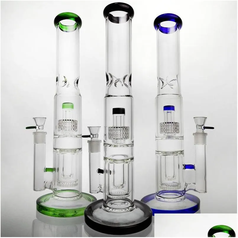 Smoking Pipes Thick Glass Bong Dab Rig Water Pipe Bongs Tall Big Hookah Oil Rigs Heady Bubbler Percolators Drop Delivery Home Garden Dhoxh