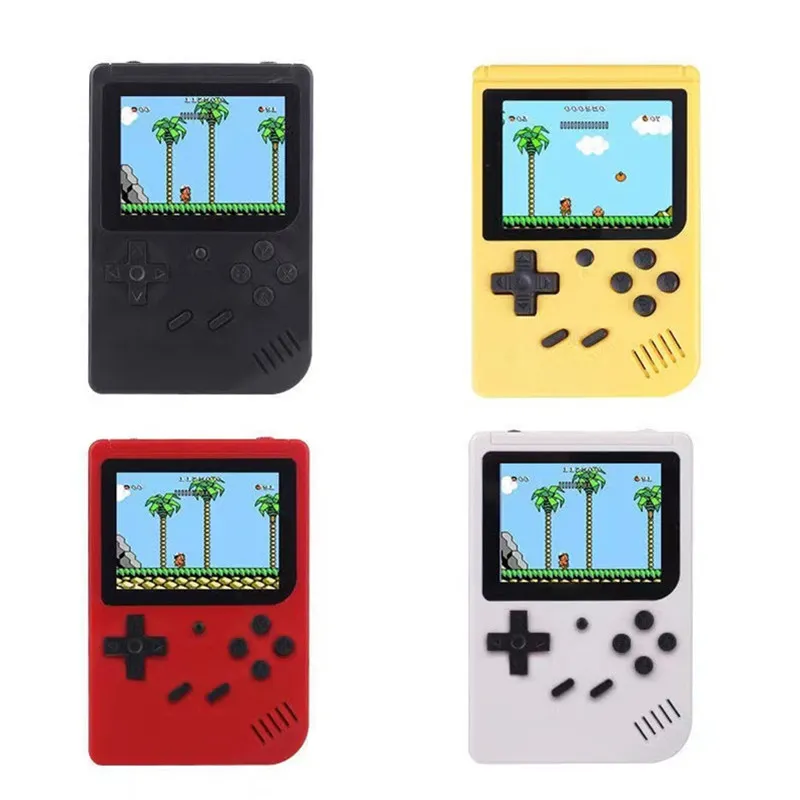 Retro draagbare game spelers mini handheld videogame console 8-bit 3.0 inch kleur lcd kinderen kleurspel speler ingebouwde 400 games tv consola av output dhl