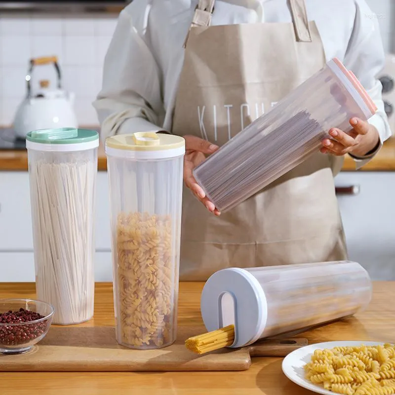 Botellas de almacenamiento para el hogar, tanque de grano de fideos de gran capacidad, contenedor de alimentos de plástico transparente sellado, cajas organizadoras de cocina