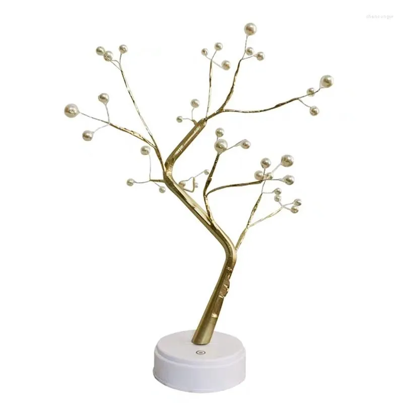 Bordslampor 69HC 36 LEDS Night Light Bonsai Tree Lights Home Party Bröllop inomhusdekorationer Plastmaterial för