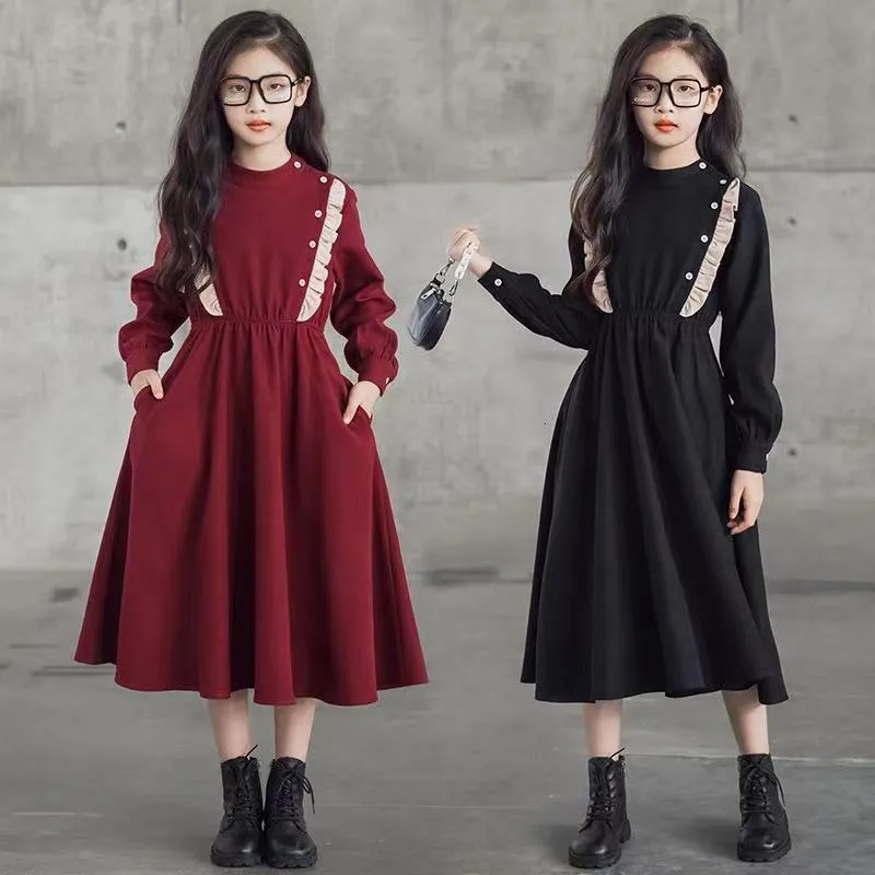 Princess Style Long Sleeve Girls Christmas Dress For Girls Fashionable Spring Autumn Vestidos For Children Aged 8 14 Years 230320 From Kong06 13.91 DHgate.Com