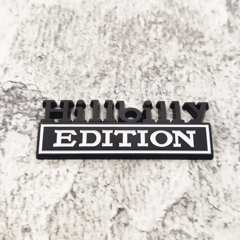 Party Decoration Hillbilly EDITION Car Sticker For Auto Truck 3D Badge Emblem Decal Auto Accessories 8x3cm