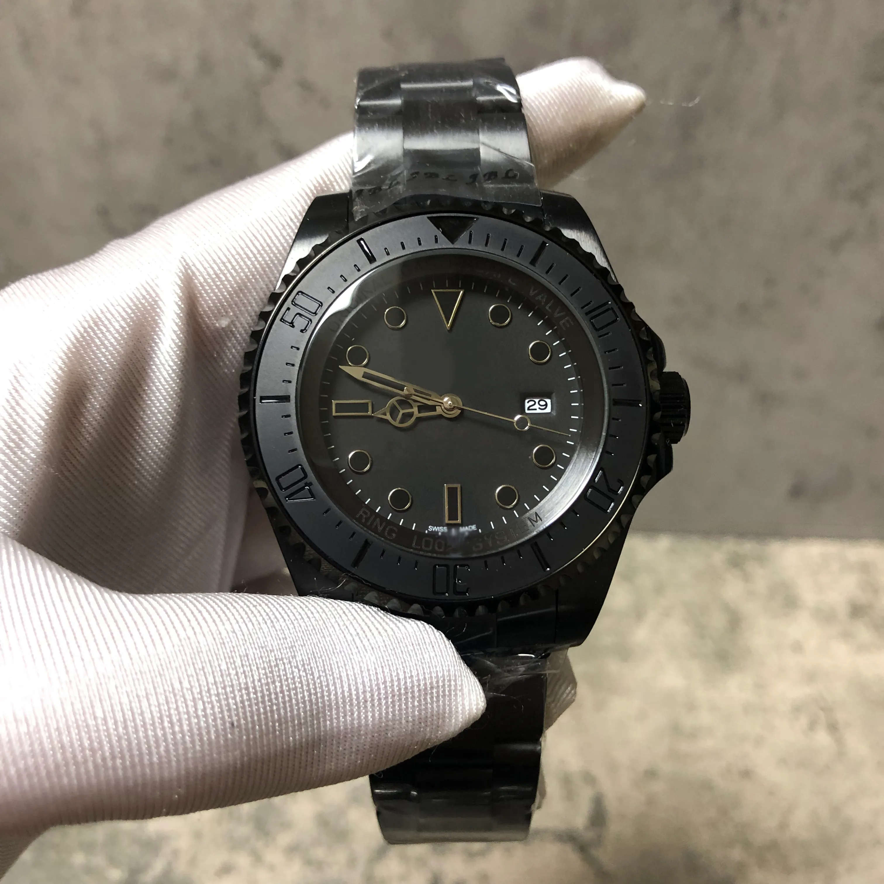 Luxury Mens Sea Dweller Watch With Full Balck Black Tourmaline Bracelet Ceramic Bezel Sapphire Automatic Movement And Luminous Hands 44mm 116600 126650 116660 Or 12 6660 From Guyifeixing 100.81 DHgate...