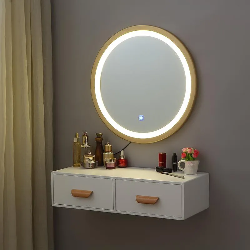 Mirrors Nordic Wall Mounted Dressing Table Mirror Bedroom Mini Net