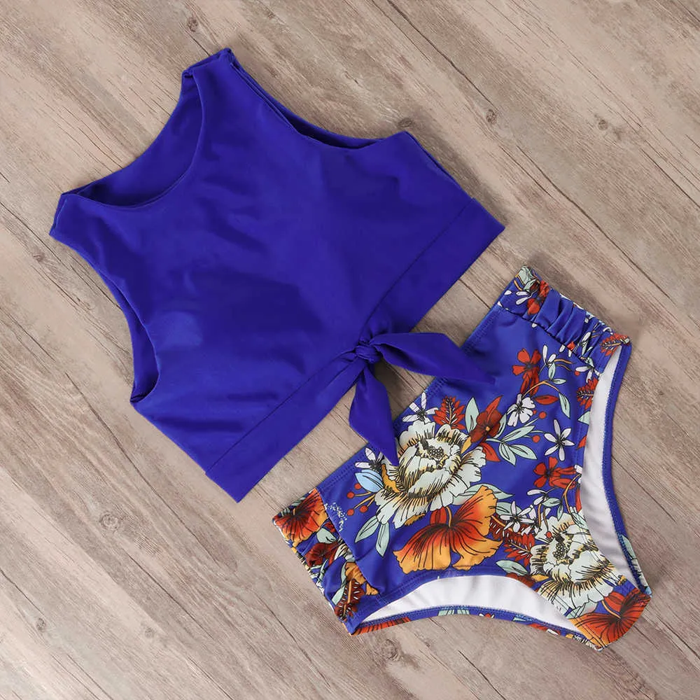 RUUHEE Leopard Knotted Two Piece High Waisted Swim Set With High Neck And  High Waist Bottoms 2023 Sport Top Swimwear For Women P230316 From  Mengyang10, $22.4