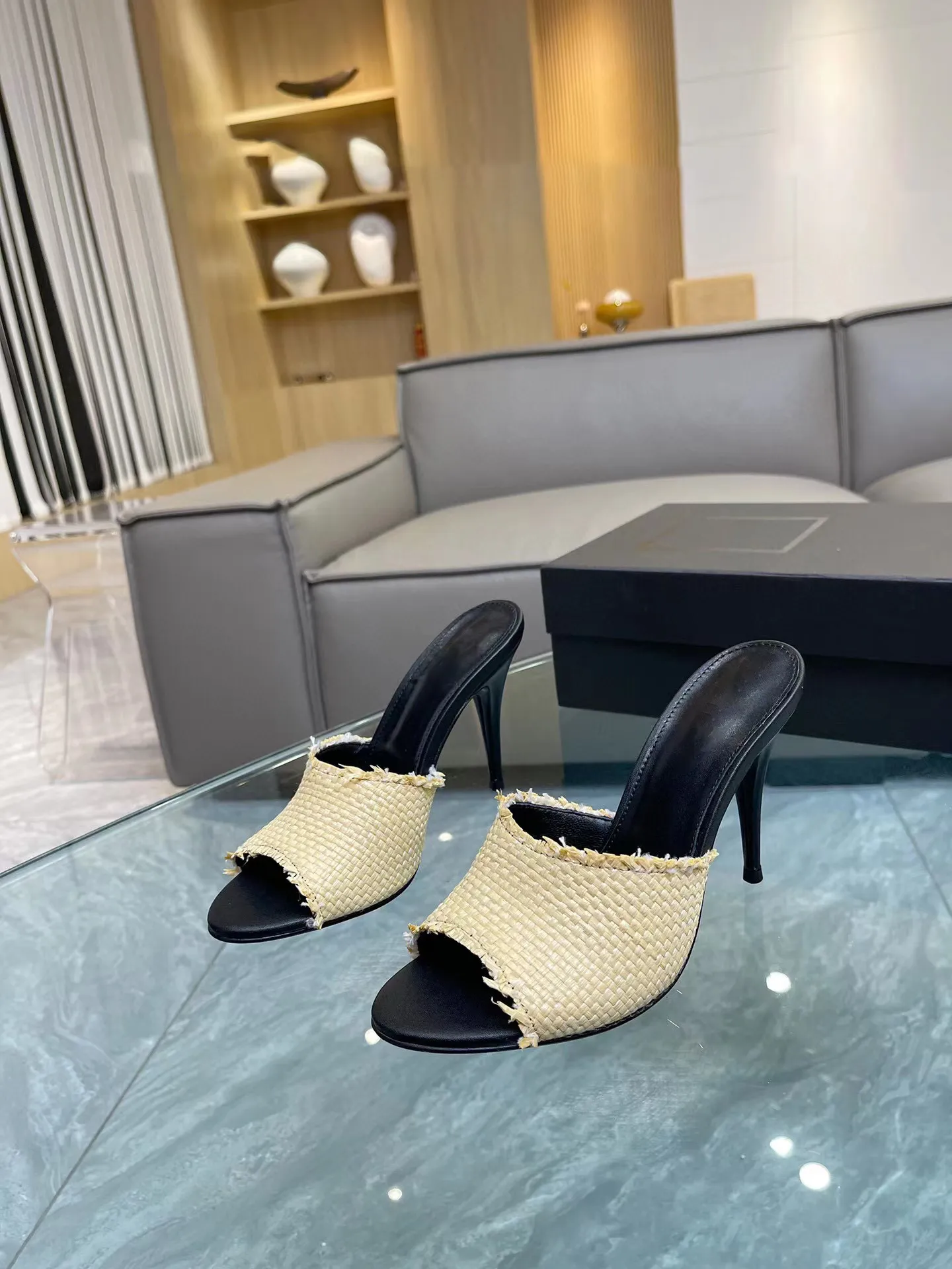 Designer high heel mules best sale