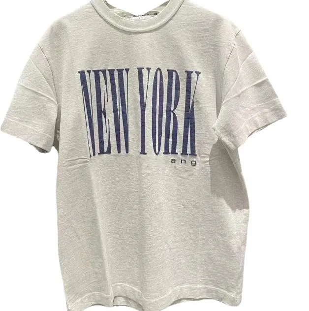 23SS Designer Tide T-shirts pour hommes Top New York Letter Imprimé laminé à manches courtes High Street Loose Oversize Casual T-shirt 100% pur coton Tops pour hommes et femmes