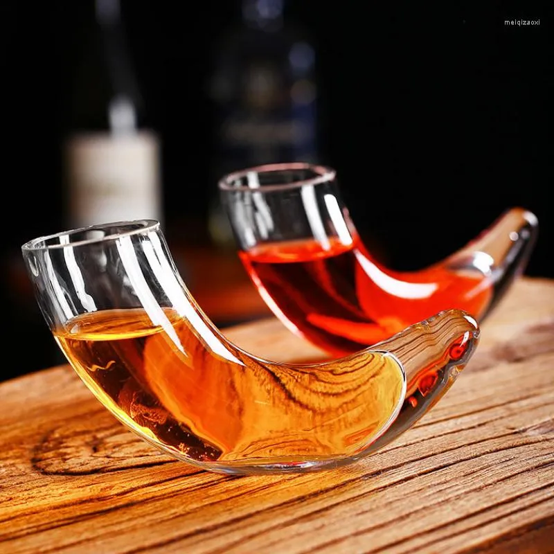 Bicchieri da vino 6 pezzi/set creativi 30ml corno di rinoceronte bicchiere da whisky fuori dall'ordinario cocktail bar cella frigorifera corna tazza di vodka bicchieri