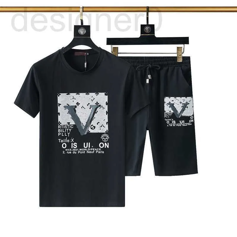 Męskie dresy projektantki moda w 100% bawełniana koszulka T-shirt męskie letnie 2 sportowe spodnie na plażę swobodny garnitur ZPSI