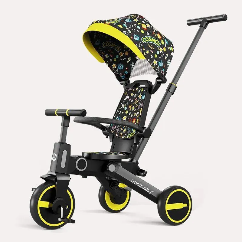 Uonibaby children's stroller 7 in 1 multi-kinetic folding tricycle portable lightweight stroller can be on the plane