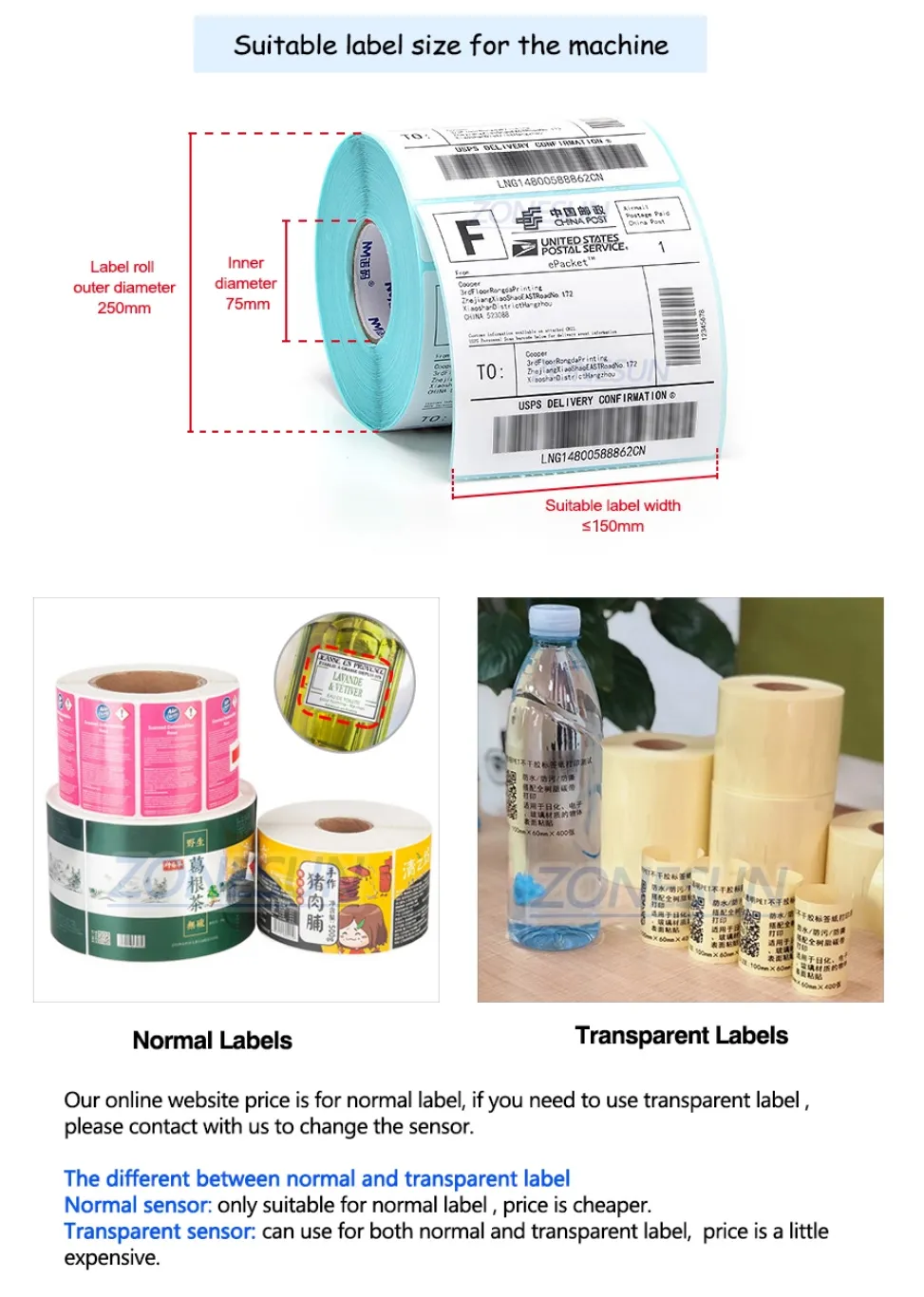 Normal Label Wholesale ZONESUN Automatic ZS TB150PB Flat Surface... From Zonesuntech ...