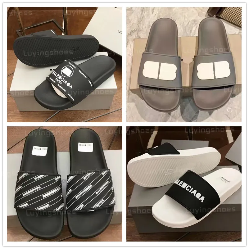 30 färger herre paris tofflor designer kvinnor lyxiga glider tofflor blomma mjuka massage sandaler läder svarta skor mode sommar platt flip flops strand sneakers