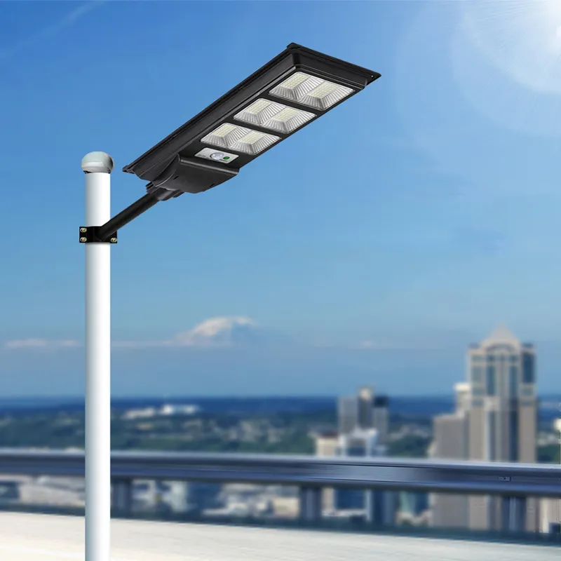 Luzes de rua solar de 500W Luzes de segurança LEDs de segurança Luzes de inundação Sensor de movimento IP65 Dusk à prova d'água Amanhecer solar lâmpadas de luz solar controles remotos