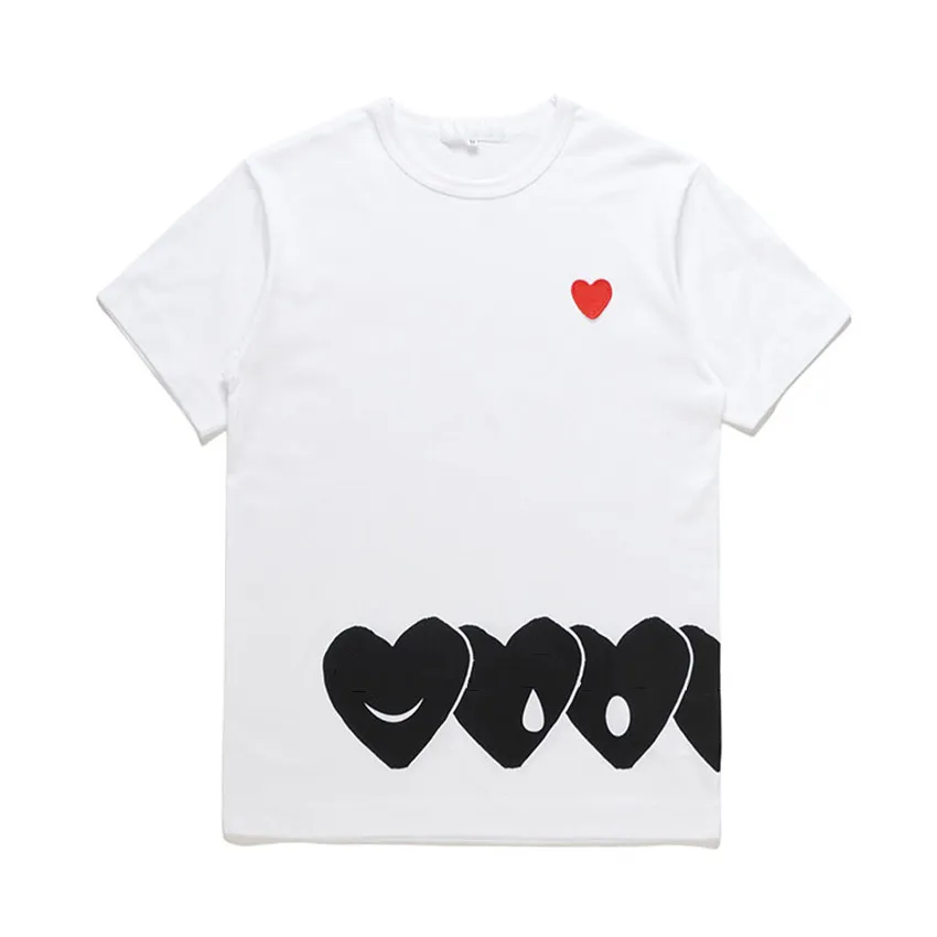 Famoso designer t shirt Red Love Hear tees moda donna uomo gioco coppia tshirt casual manica corta estate t-shirt streetwear hip-hop top ricamo abbigliamento # C008