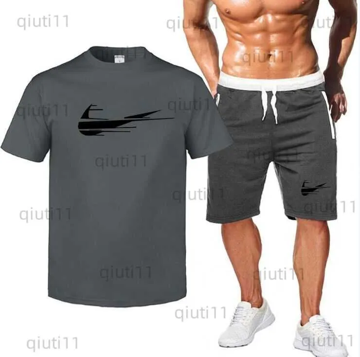 Herren Trainingsanzüge Designer T-Shirt Polos Sommer Baumwolle Hip-Hop Set Herren Kurzarm T-Shirt und Shorts Modemarke Grafiken Hochwertiger Trainingsanzug Herren T230321