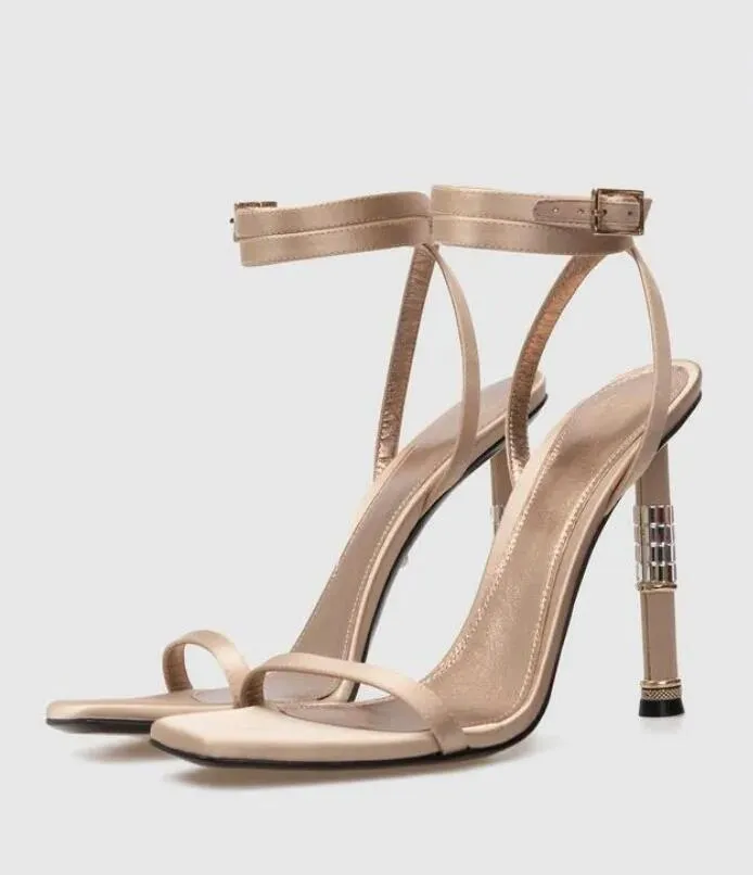 Préfet été marques Letizia sandales chaussures femmes talons hauts ornés de cristaux Lady AleviMilano gladiateur Sandalias fête mariage mariée EU35-43