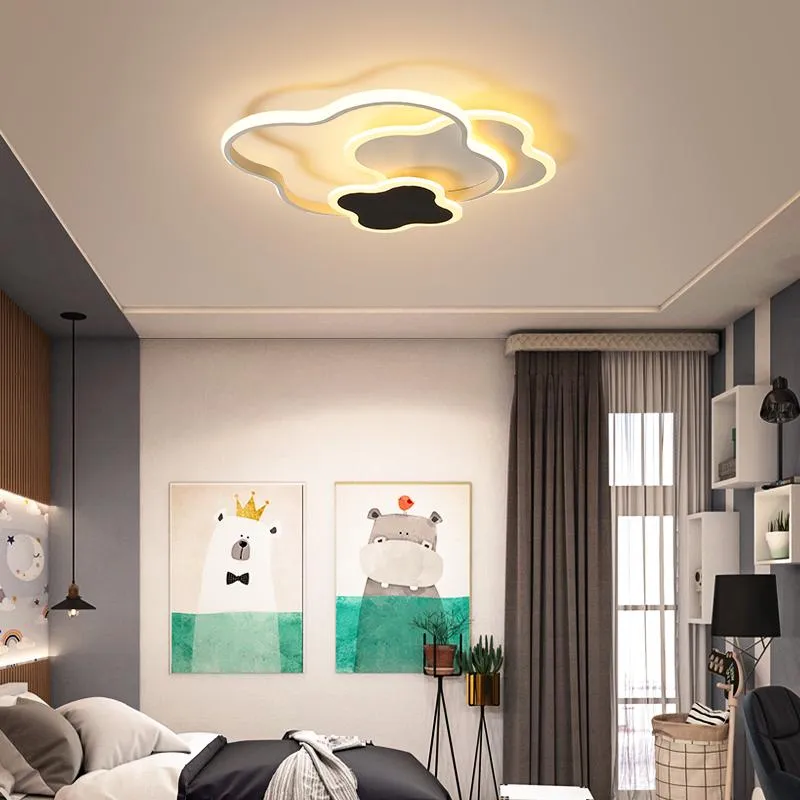 Lustres Chambre Lampe Pourrait Forme Minimaliste Moderne Led Salon Plafond Nordique Ceative Chaud Art Télécommande Lumière Lampes