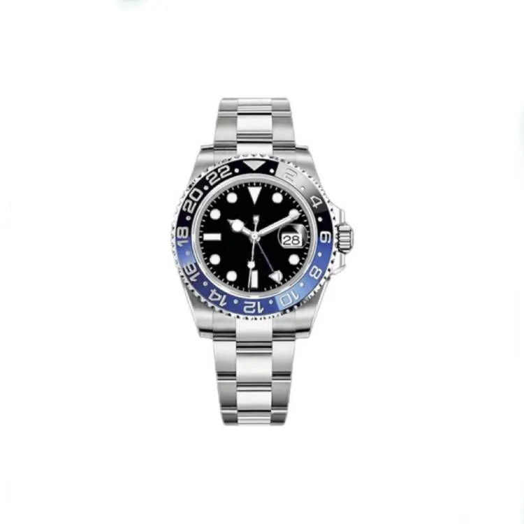 Fashion GMT Mens Automatic Watch 41mm Stainless Steel Sapphire