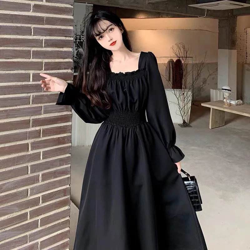 sachin and babi light blue dress Casual Dresses Black Elegant Women Vintage Long Sleeve Spring Autumn  Floor-Length Chiffon Dress from Dhgate Basic & Casual Dresses