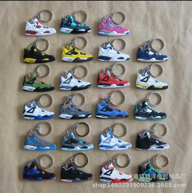 Schlüsselanhänger Lanyards Schlüsselkette Anhänger Basketball Schuhschlüsselkette Ring Generation 4 Sportschuh Schlüsselkette
