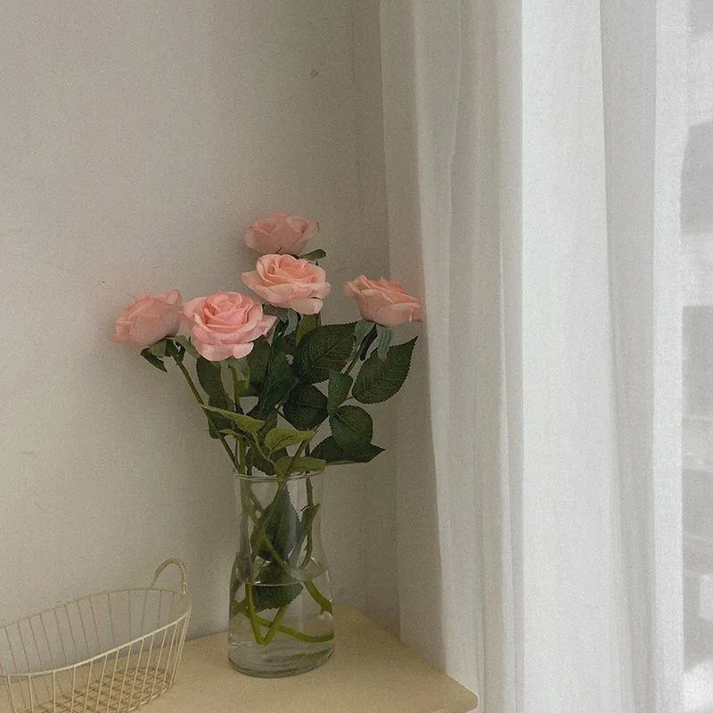 Декоративные цветы 1pc/3pc Rose Artificial Silk Real Touch Wedding Home Table Decor Букет фальшивый растение День святого Валентина подарок
