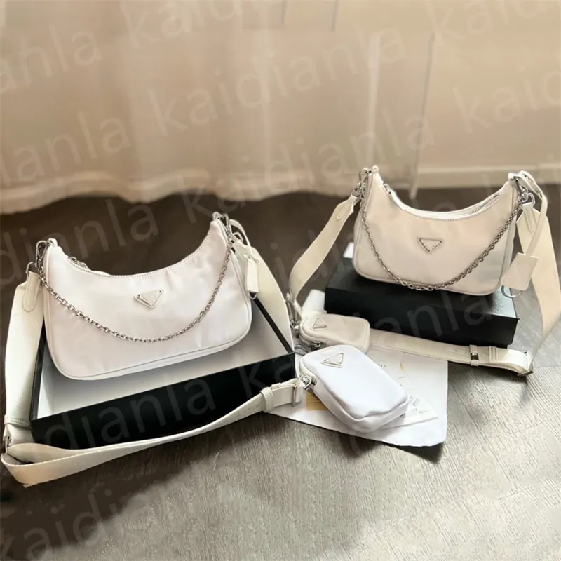 Fashion Women Men's Designer Bag Women's Crossbody Bag Crescent Shoulder Bag Portable Bag Wallet 2 Piece Set with Box