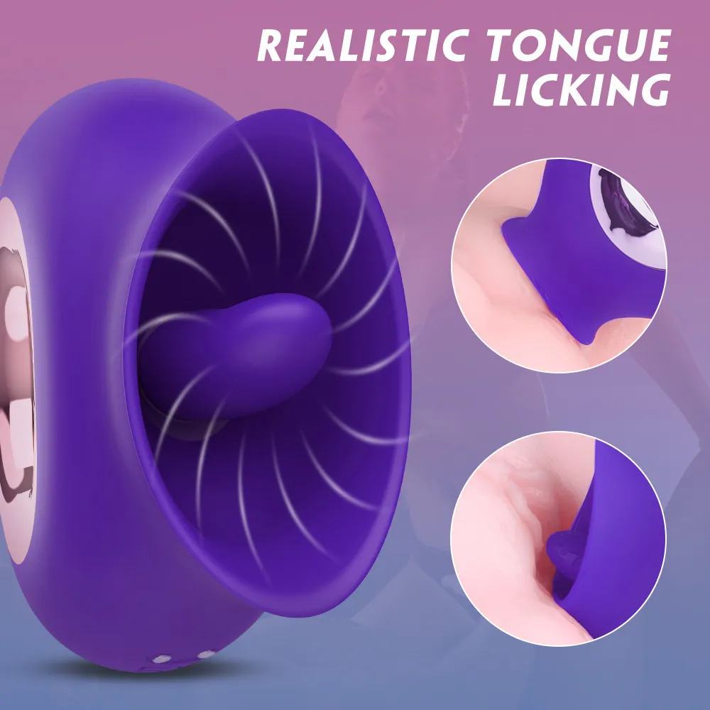 Realistic Tongue Licking Vibrator And G-spot Clit Stimulator_voghion.com