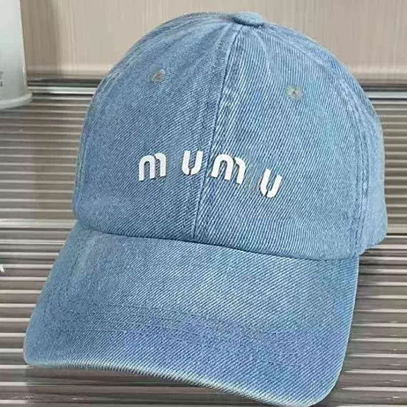 Ball Capss Miu Denim Baseball Kobiety Hip Hop List dla kobiet mężczyzn na świeżym powietrzu Letni Visor Autumn Snapback Sun Hat Gorras