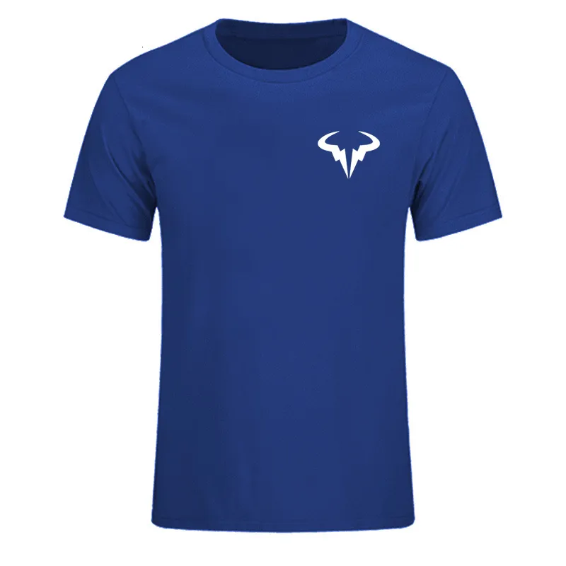 ラファエル・ナダル メンズ コットン Tシャツ ブラック 半袖 O ネック