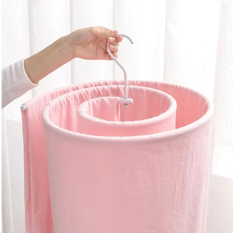 Hangers Clothes Hanger Quilt Bed Sheet Spiral Drying Rack Round Space Saving Organizer For Indoor Balcony Multifunctional