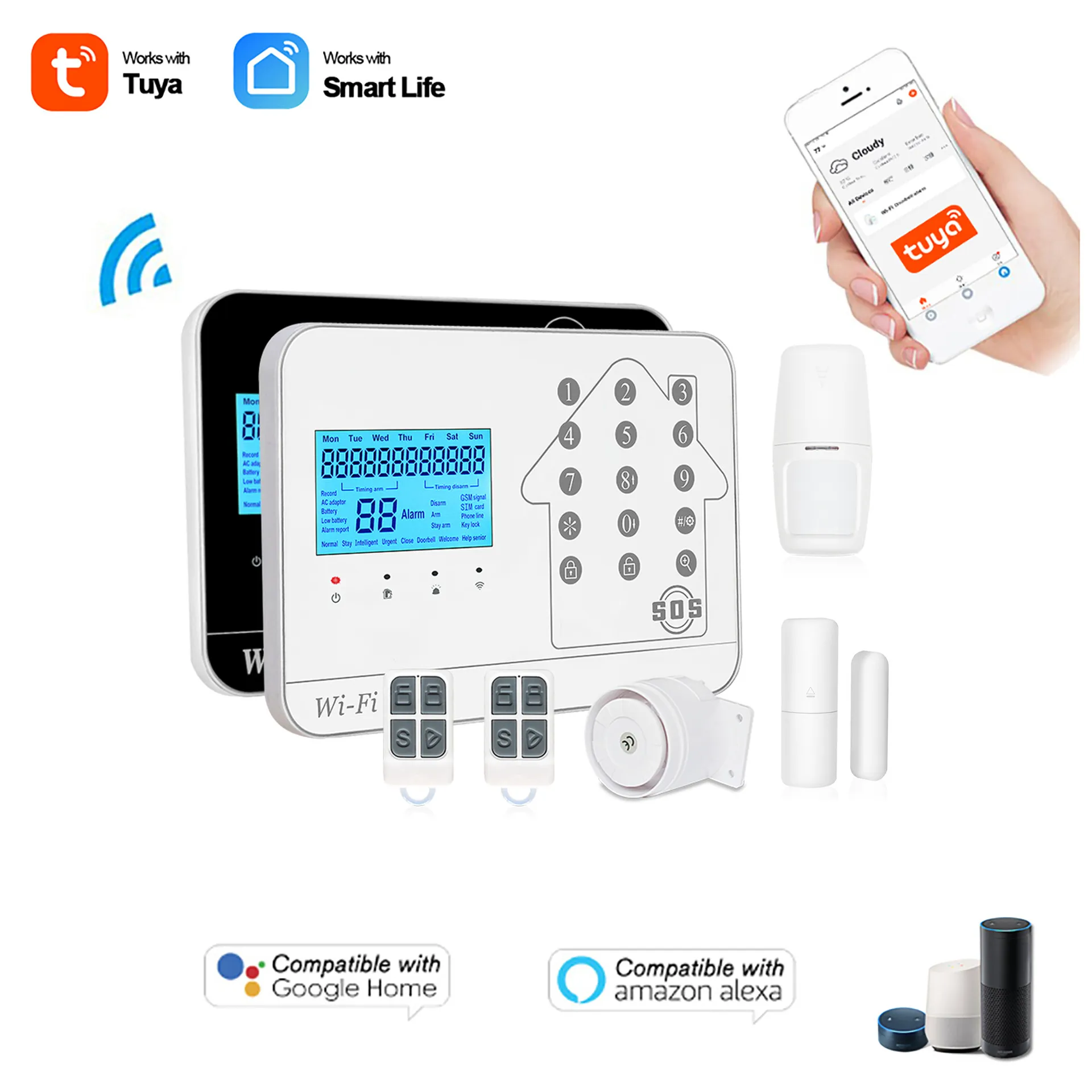 Self Defense Alarms Loud Alarm Systems WIFI GSM PSTN Anti-theft Device Protect Alert Personal Safety Emergency Security Systems