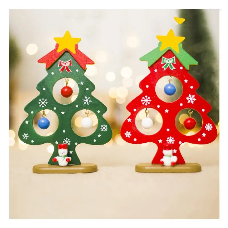 Porte à la maison innovatrice d'arbre pendant décoratif de décorations de Noël et mini peint
