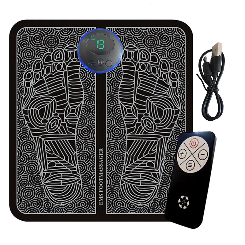 Voet Massager Electric EMS voet massager pad draagbare opvouwbare massagemat spierstimulatie verbeteren de bloedcirculatie verlichting Pijn ontspannen voet 230320