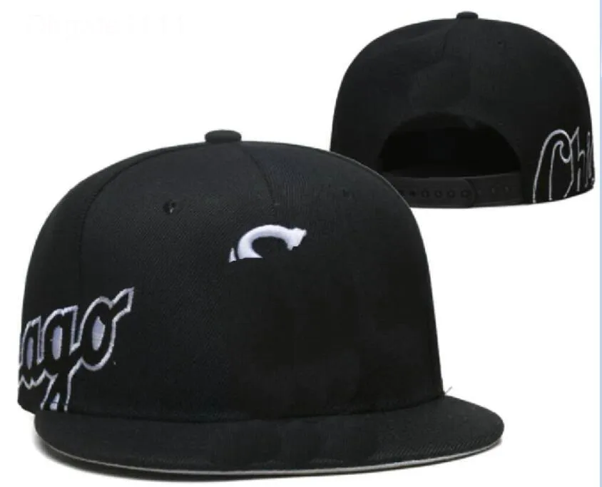 2023 Amerikan Beyzbol Chi Snapback Sox Mektuplar Şapkalar 32 Takım Tasarımcı Nakış Spor Şapkası Strapack Snap Snap Boyut Boyut Ayarlanabilir