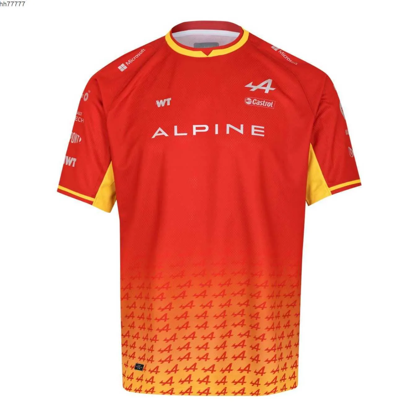 Męskie koszulki Summer Formuła Jersey Men krótkie rękawowe Maillot Hiszpania GP Team Alpine F1 Fan Fan Ogajna koszula Wysokiej jakości rękawy NWBT VSC0