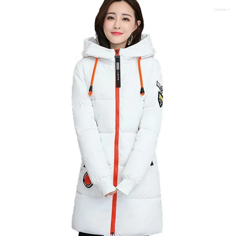 Femmes Trench Coats Parka Lady Hiver À Manches Longues Femme Coton Pardessus Casual Vestes À Capuche Zipper Chaud Parkas Femmes De Base