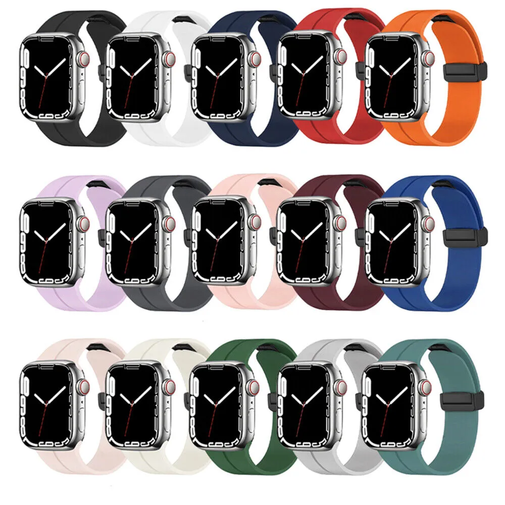 Armband für Apple Watch Ultra Band 49 mm 44 mm 45 mm 41 mm 40 mm 42 mm 38 mm 45 mm Silikon-Magnetarmband iWatch Serie 8 SE 7 6 5 3