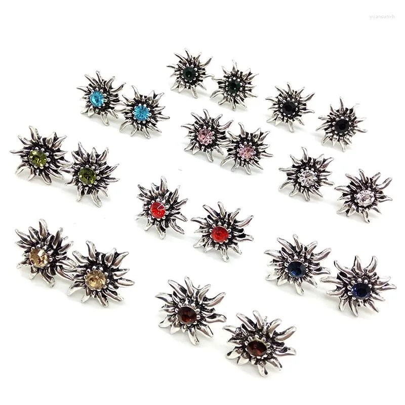 Stud Earrings Dames Traditional Colors Duitse Edelweiss Rhinestone Earring Oktoberfest Party Fashion Sieraden Groothandel